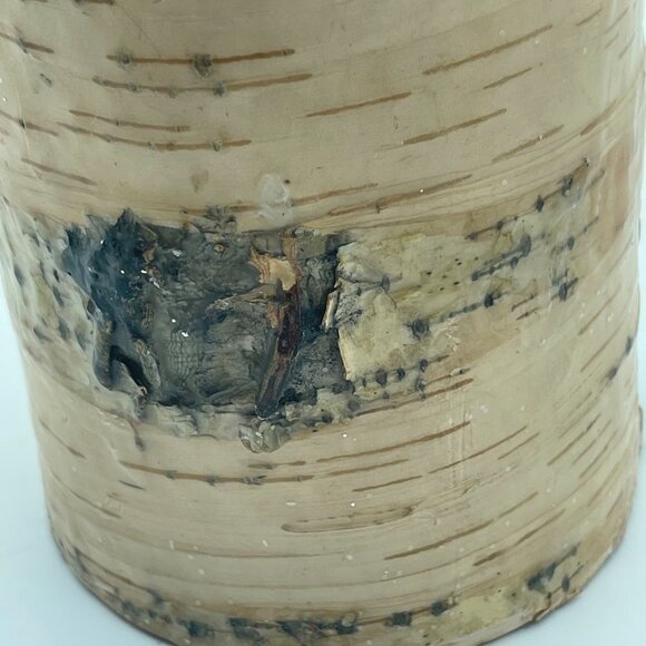 Large Candle Brown Tan Tree Trunk Log - Picture 4 of 11